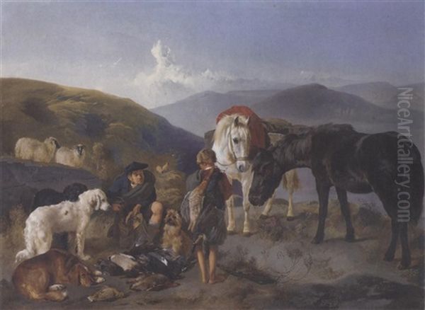 The Day's Bag Oil Painting by George William Horlor