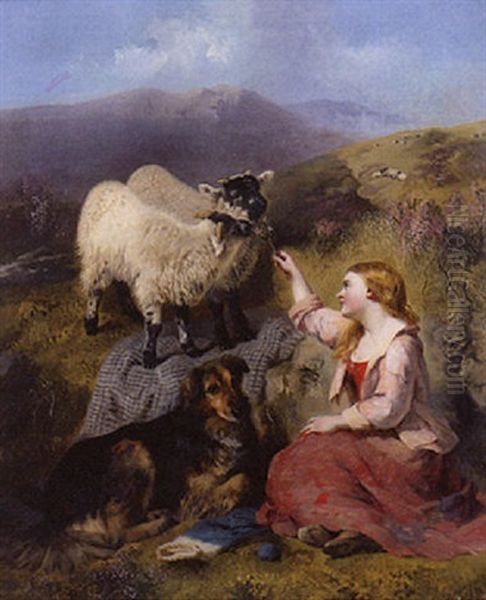 The Shepherd's Pet Oil Painting by George William Horlor