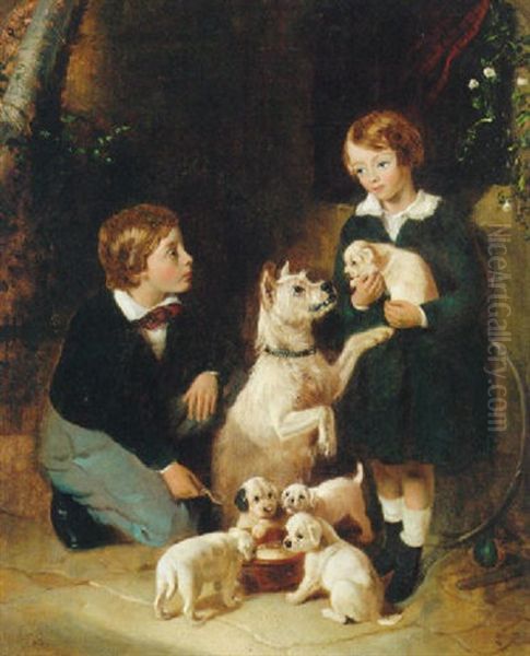 The Brothers Oil Painting by George William Horlor