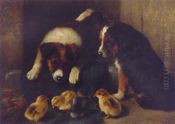 The Odd One Out Oil Painting by George William Horlor