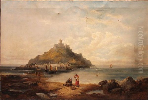 Mount Saint Michael Oil Painting by Joseph Horlor