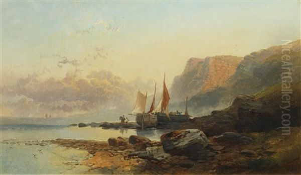 Near Seaton, Devonshire Oil Painting by Joseph Horlor