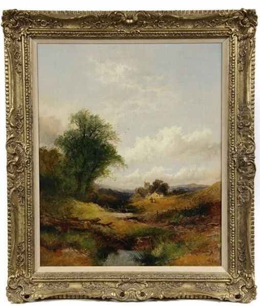 On The Welsh Border Near Hereford Oil Painting by Joseph Horlor