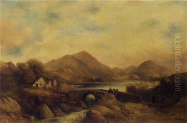 Bala Lake, North Wales Oil Painting by Joseph Horlor