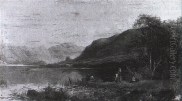 Windermere From Near Low Wood Oil Painting by Joseph Horlor