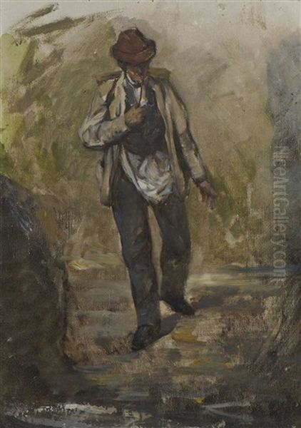 Saender Bauer (study) Oil Painting by Theodor von Hoermann