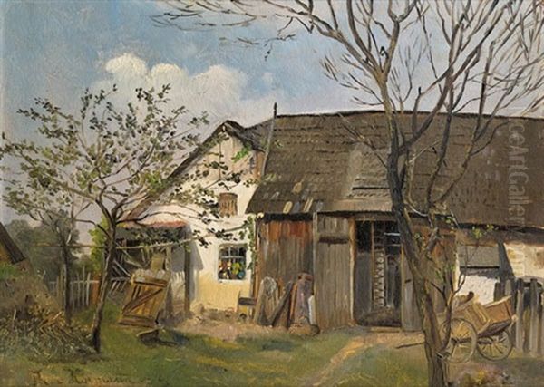 Bauernhof Oil Painting by Theodor von Hoermann