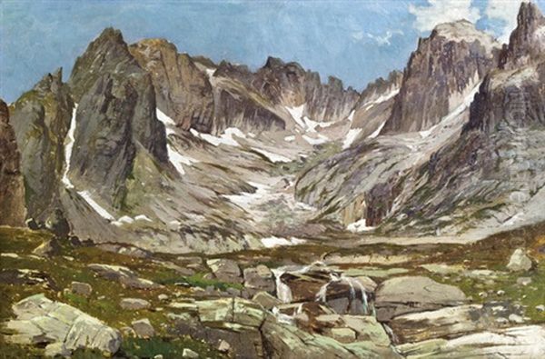 Gebirge Oil Painting by Theodor von Hoermann