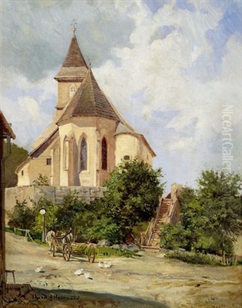 Kirche In Payerbach Oil Painting by Theodor von Hoermann