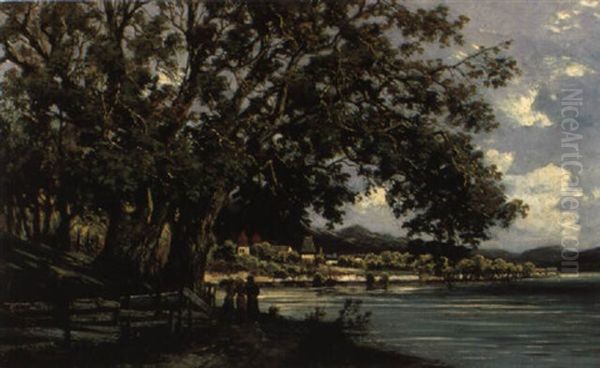 Am Millstatter See In Karnten Oil Painting by Theodor von Hoermann