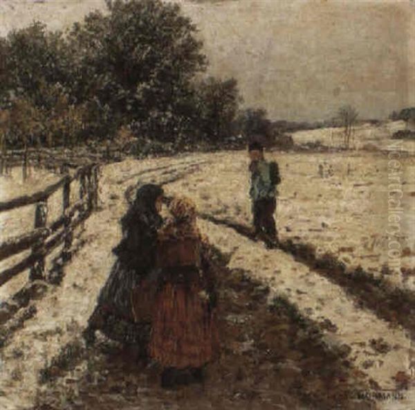 Die Begleitung Oil Painting by Theodor von Hoermann