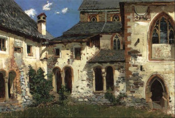 Klosterhof In 'millstatt' Oil Painting by Theodor von Hoermann