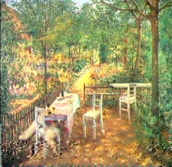 Sommer Im Garten, Znaim Oil Painting by Theodor von Hoermann