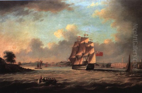 Plymouth Oil Painting by Thomas Lyde Hornbrook