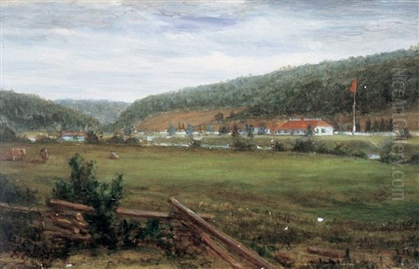 Matapedia Fishing Camp Oil Painting by William Cornelius Van Horne