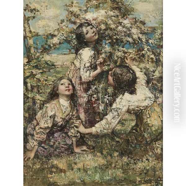 The Lark's Song Oil Painting by Edward Atkinson Hornel