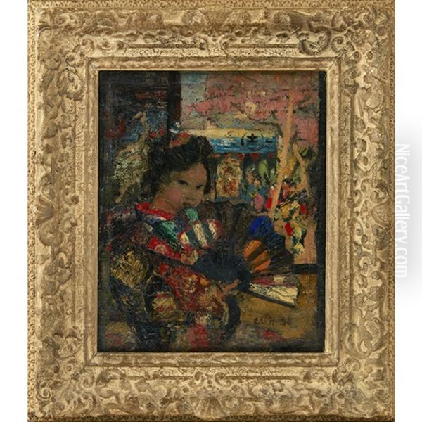 The Fan Oil Painting by Edward Atkinson Hornel