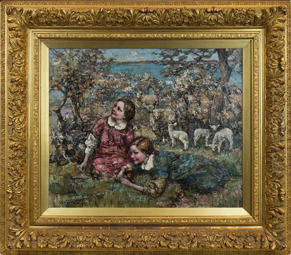 Maytime Oil Painting by Edward Atkinson Hornel