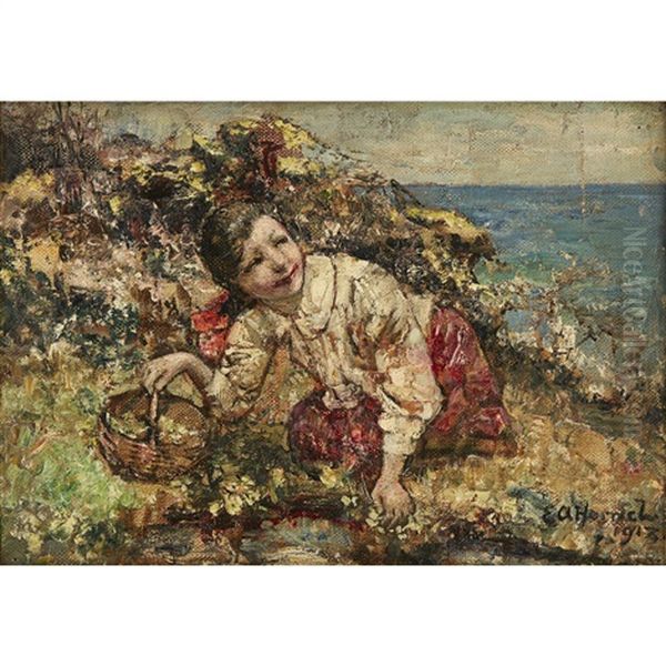 A Rare Posy Oil Painting by Edward Atkinson Hornel