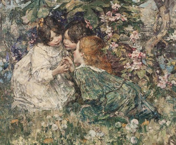 The Dandelion Clock Oil Painting by Edward Atkinson Hornel