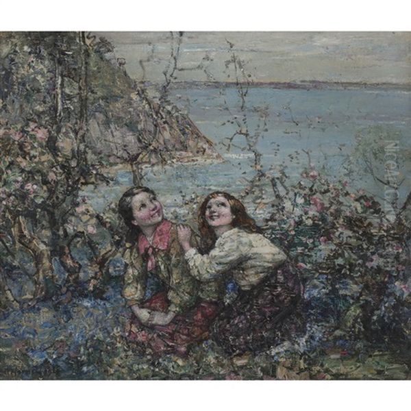 Overlooking The Bay Oil Painting by Edward Atkinson Hornel