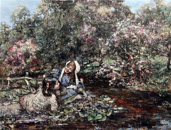 Waterlilies Oil Painting by Edward Atkinson Hornel