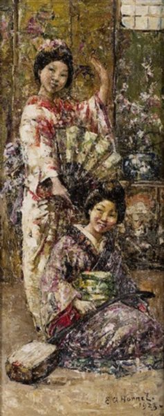 The Rehearsal Oil Painting by Edward Atkinson Hornel