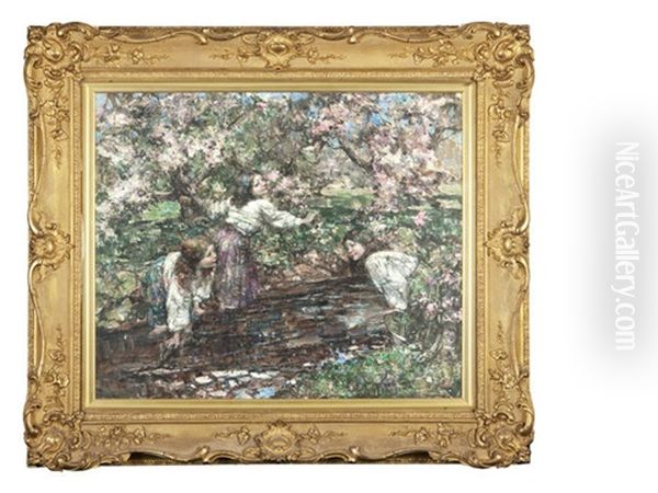 Happy Springtime Oil Painting by Edward Atkinson Hornel