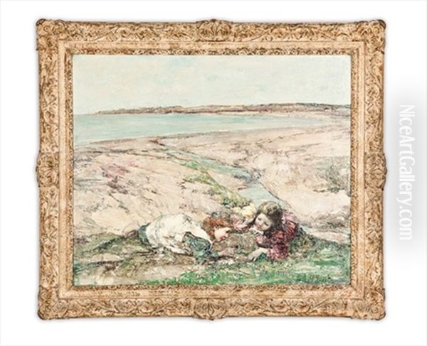 Catching Butterflies, Brighouse Bay Oil Painting by Edward Atkinson Hornel