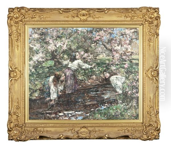 Happy Springtime Oil Painting by Edward Atkinson Hornel