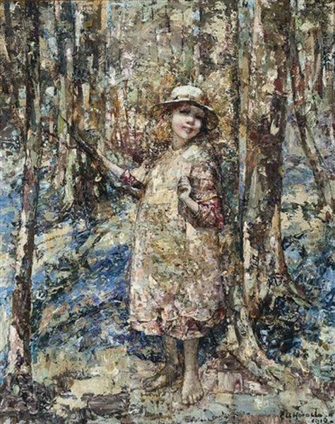 The Way Through The Woods Oil Painting by Edward Atkinson Hornel