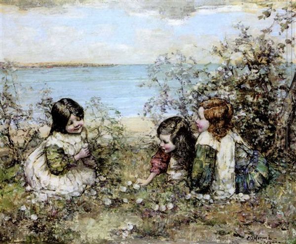 Gathering Of Flowers Oil Painting by Edward Atkinson Hornel