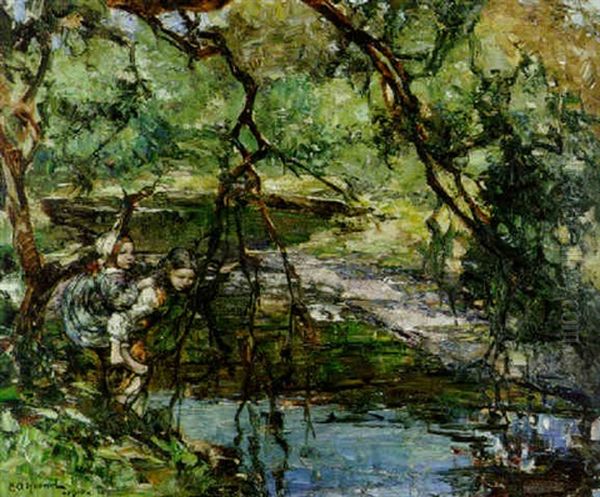 Pick-a-back Oil Painting by Edward Atkinson Hornel