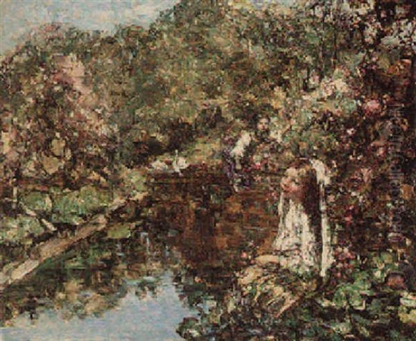 The Tranquil River Oil Painting by Edward Atkinson Hornel