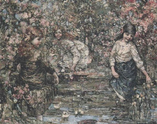 The Orchard Pool Oil Painting by Edward Atkinson Hornel