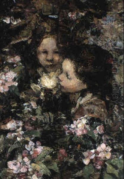 Blossom Oil Painting by Edward Atkinson Hornel