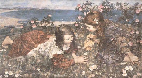 Silver Bells And Cockle Shells Oil Painting by Edward Atkinson Hornel