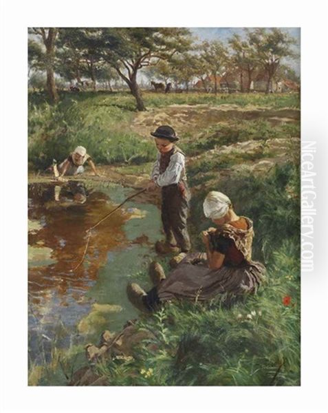 The Young Fisherman Oil Painting by Henricus Mattheus Horrix