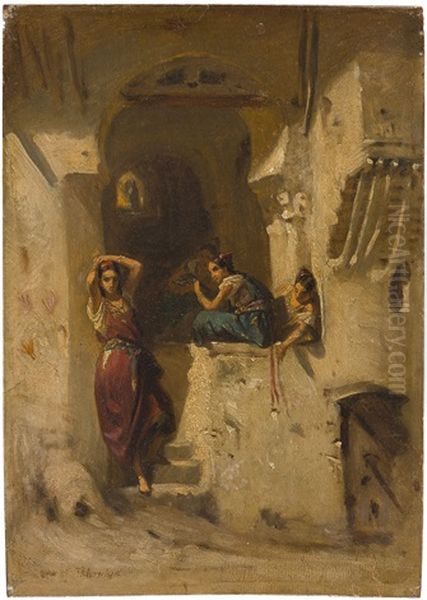 In Einer Orientalischen Gasse Oil Painting by Theodor Horschelt