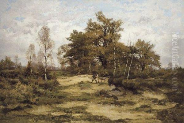 Automne - Scene De Chasse A Kalmthout Oil Painting by Theodore Baron