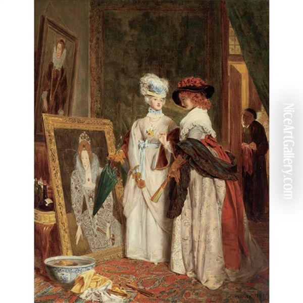 Critics In Costume Oil Painting by John Callcott Horsley