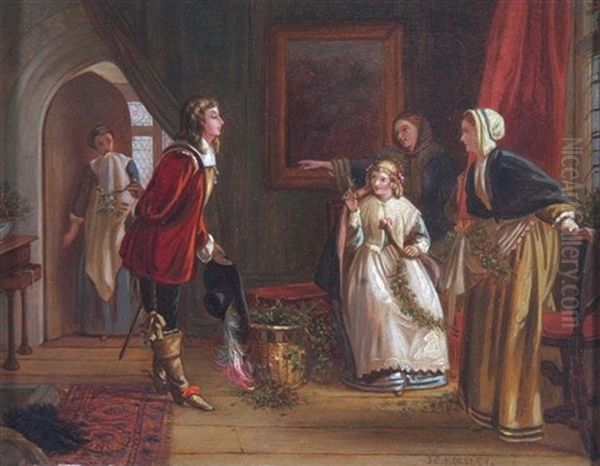 The Cavalier's Entrance Oil Painting by John Callcott Horsley