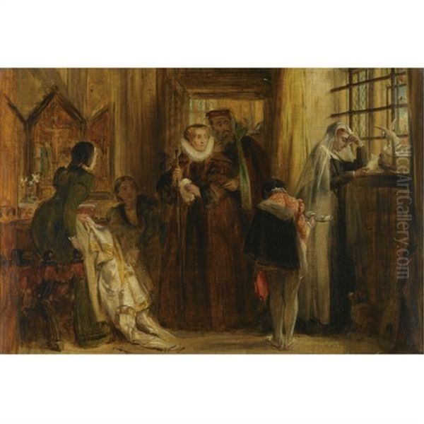 Mary Queen Of Scots (study) Oil Painting by John Callcott Horsley