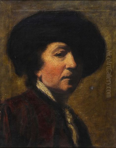 Copy Of A Portrait Of Sir Joshua Reynolds Oil Painting by Walter Charles Horsley