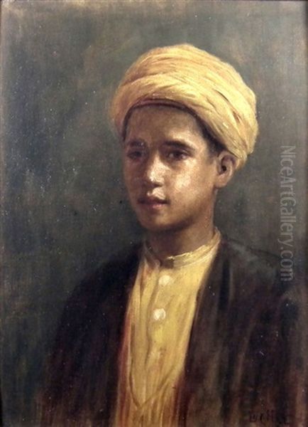 Portrait Of An Indian Boy Oil Painting by Walter Charles Horsley