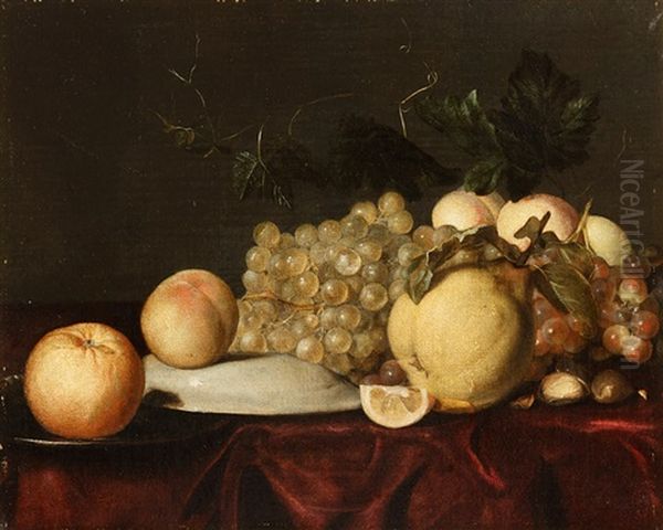 Stillleben Mit Fruchten Und Blattwerk Oil Painting by Gerrit Willemsz Horst