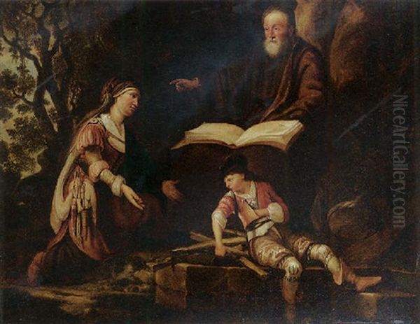 Elijah And The Widow Of Zarephath Oil Painting by Gerrit Willemsz Horst