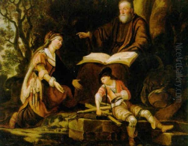 Elijah And The Widow Of Zarephath Oil Painting by Gerrit Willemsz Horst