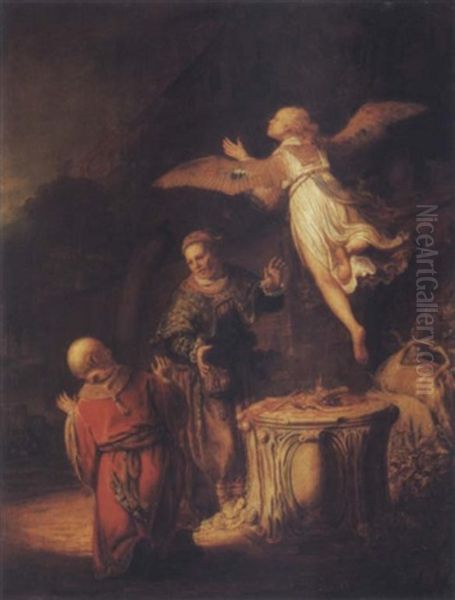 Sacrifice Of Manoah Oil Painting by Gerrit Willemsz Horst