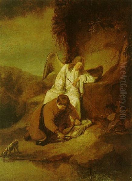 Tobias And The Angel Oil Painting by Gerrit Willemsz Horst